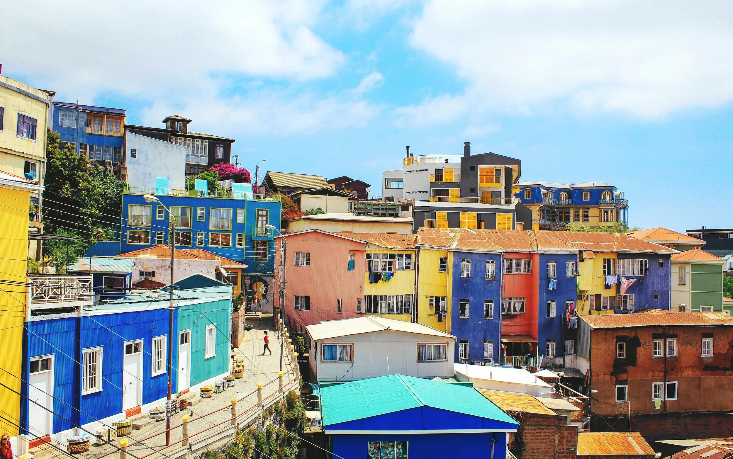 Casas de colores en los cerros de Valparaíso